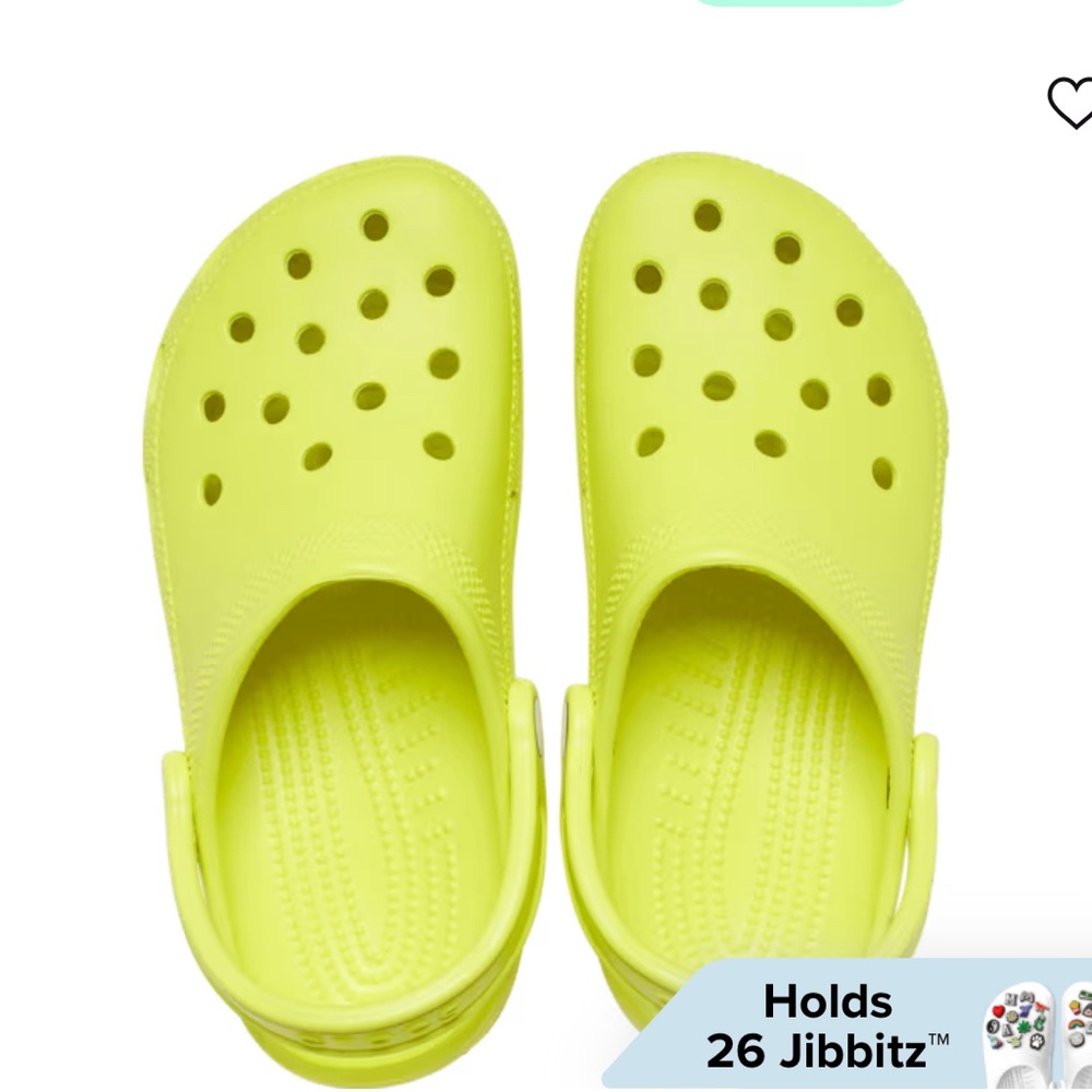 Lime green Crocs